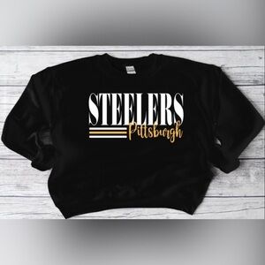 Steelers striped crewneck black